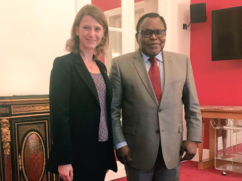 Avec l’ambassadeur du Bénin pour renforcer les liens entre nos deux pays