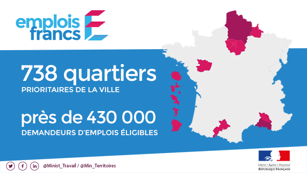 Emplois francs : extension du dispositif à 12 territoires dont la région Ile-de-France